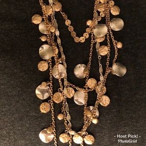NECKLACE - Multi-strand Gold and Silver-tone